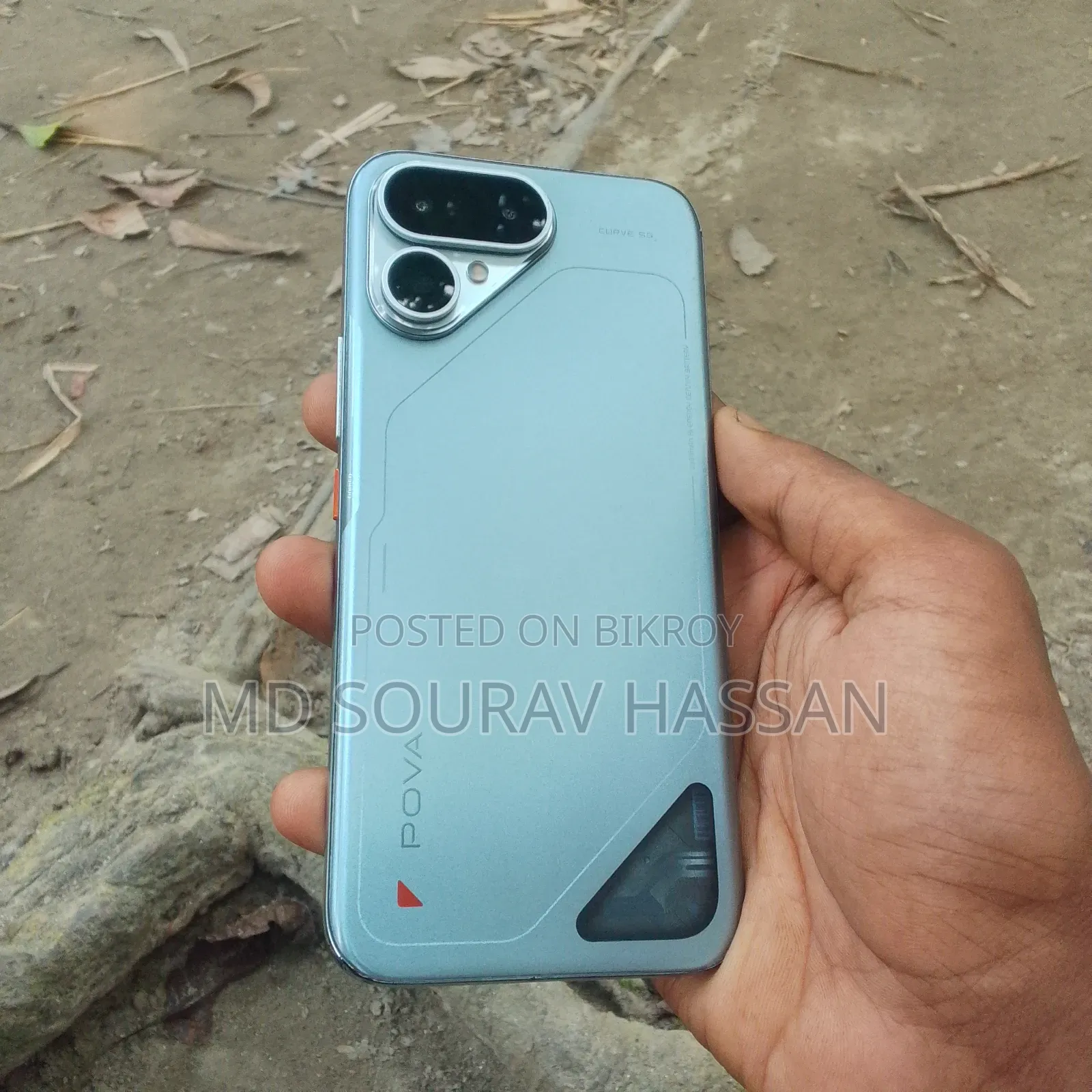 নতুন টেকনো পোভা কার্ভ ২ ৫জি ২৫৬ জিবি সিলভার