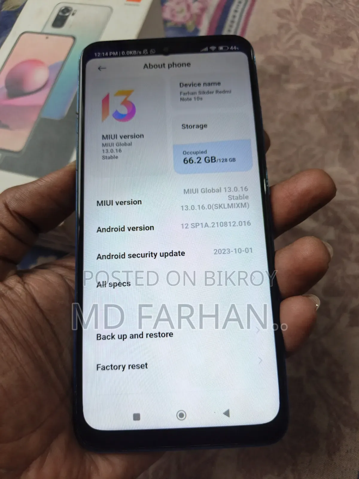 Xiaomi Redmi Note 10S 128 GB Blue
