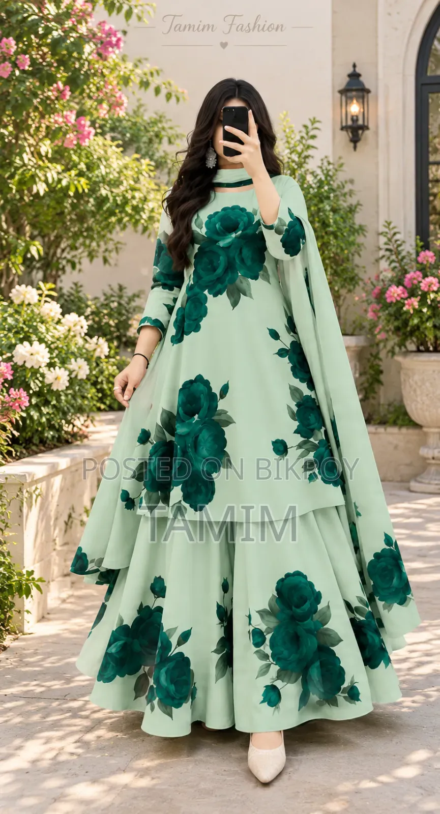 Micro Stitch Digital Print Three-Piece. Stylish and Elegant Design