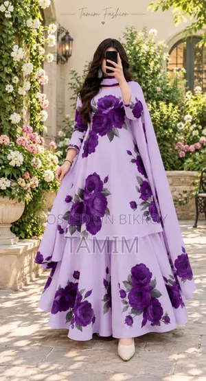 Micro Stitch Digital Print Three-Piece. Stylish and Elegant Design