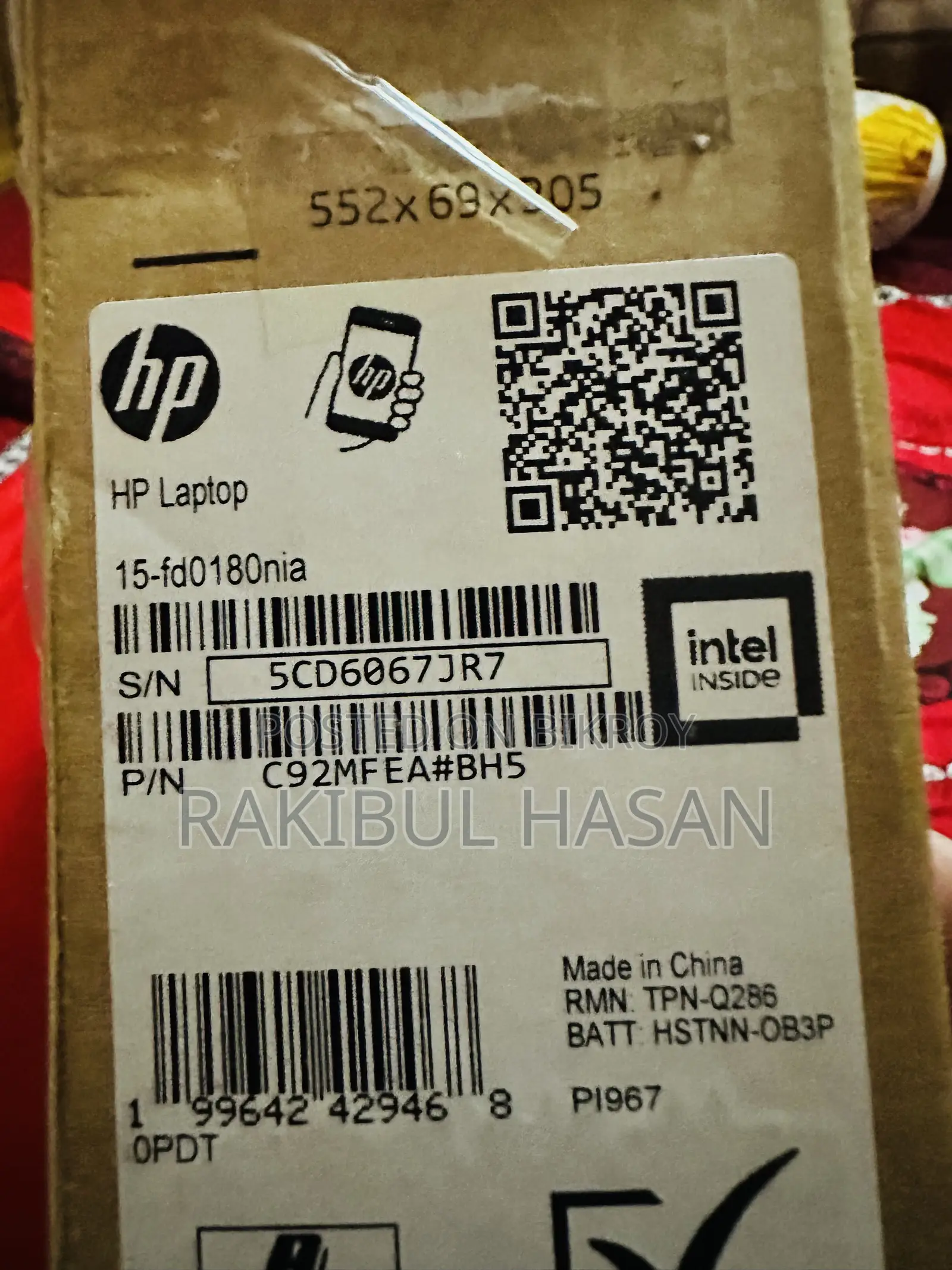 New Laptop HP 8GB Intel Core i3 SSD 512GB