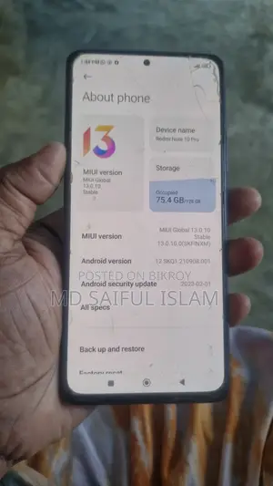 শাওমি রেডমি নোট ১০ প্রো ১২৮ জিবি ব্লু