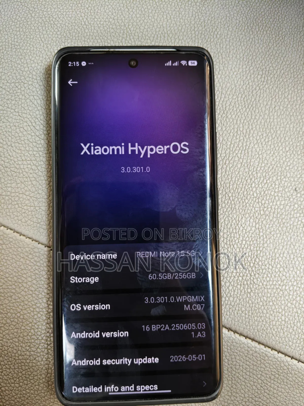 Xiaomi Redmi Note 15 256 GB Purple