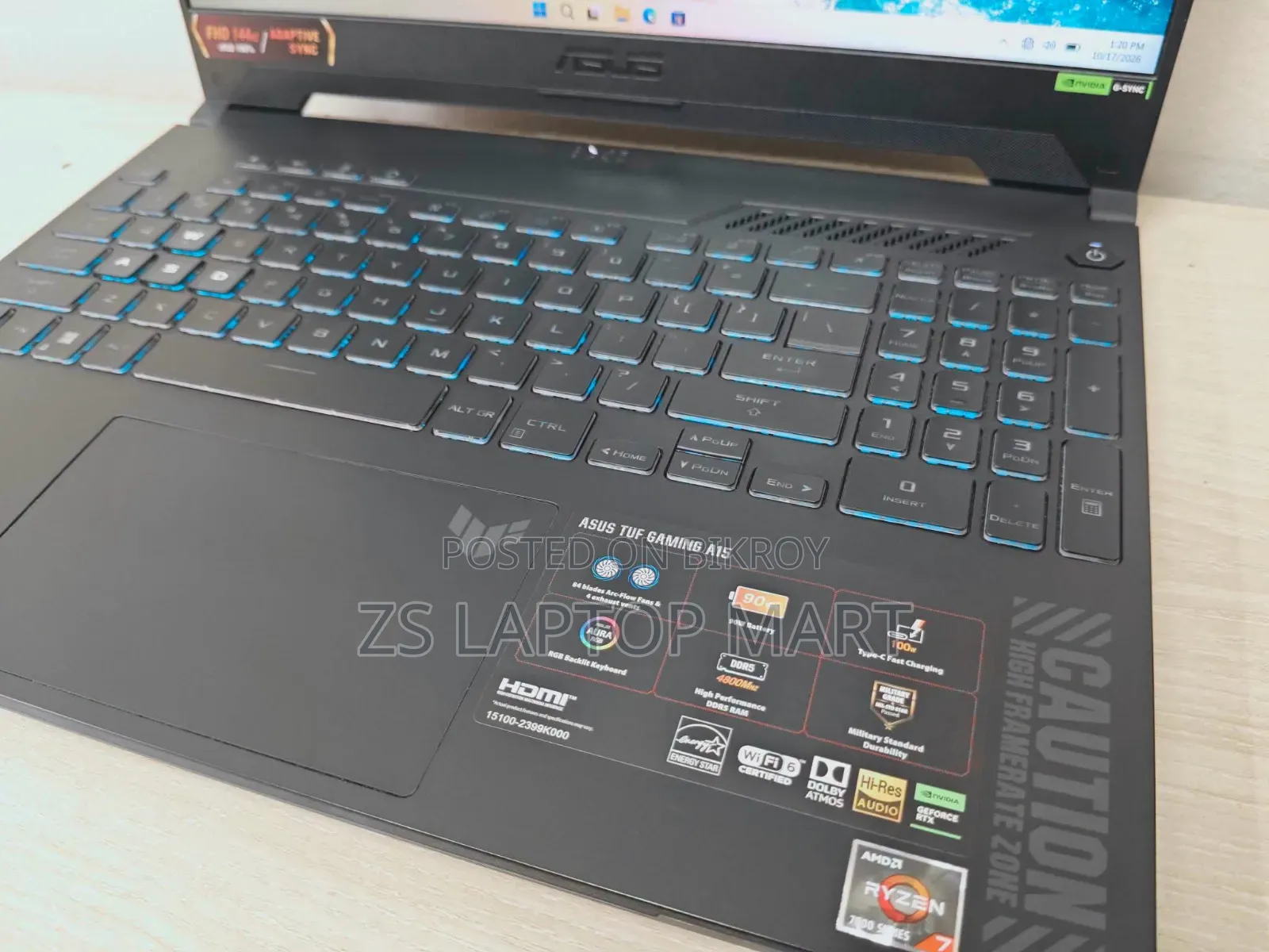 Laptop Asus TUF Gaming A15 16GB AMD Ryzen 7 SSD 512GB