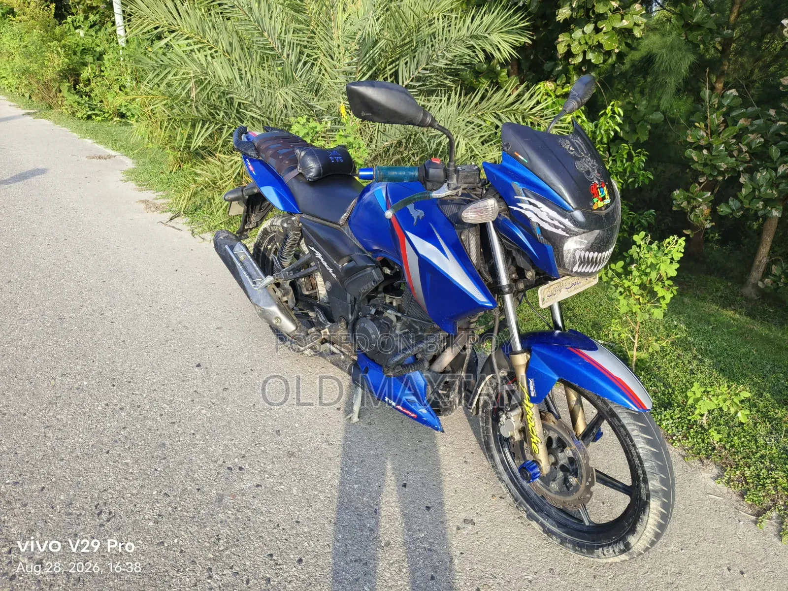 টিভিএস আপাচে আরটিআর ১৬০ টুভি ২০২৩ ব্লু