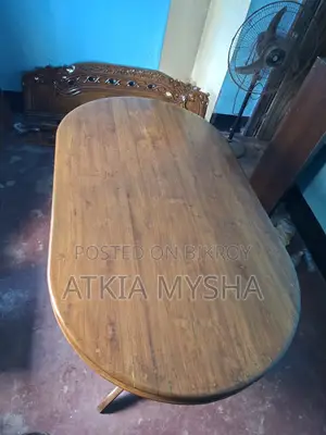 Large Teak Wood Dining Set for Sale