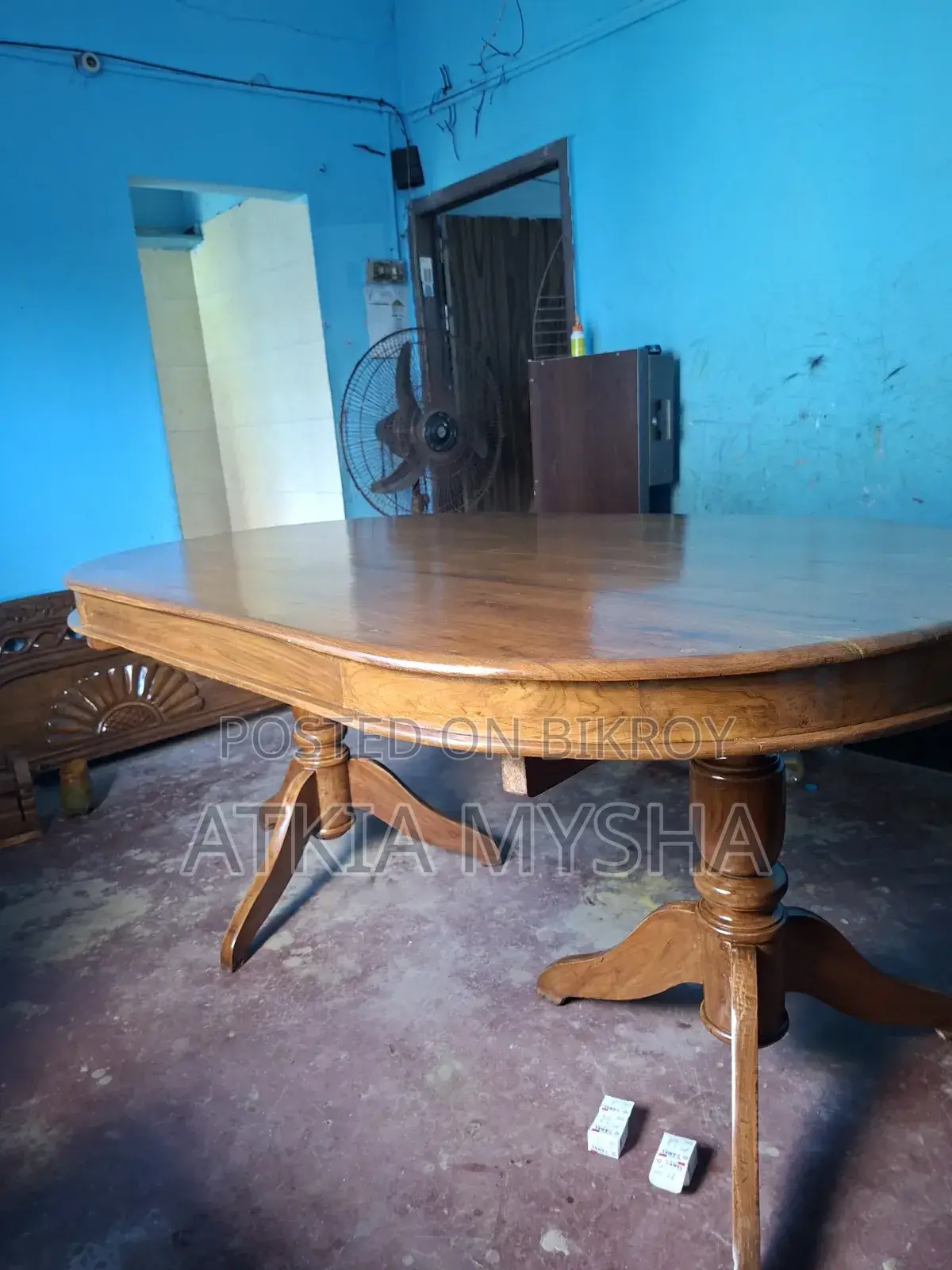 Large Teak Wood Dining Set for Sale
