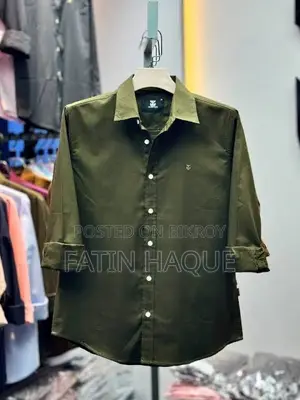 Olive Luxe Button-Up Shirt