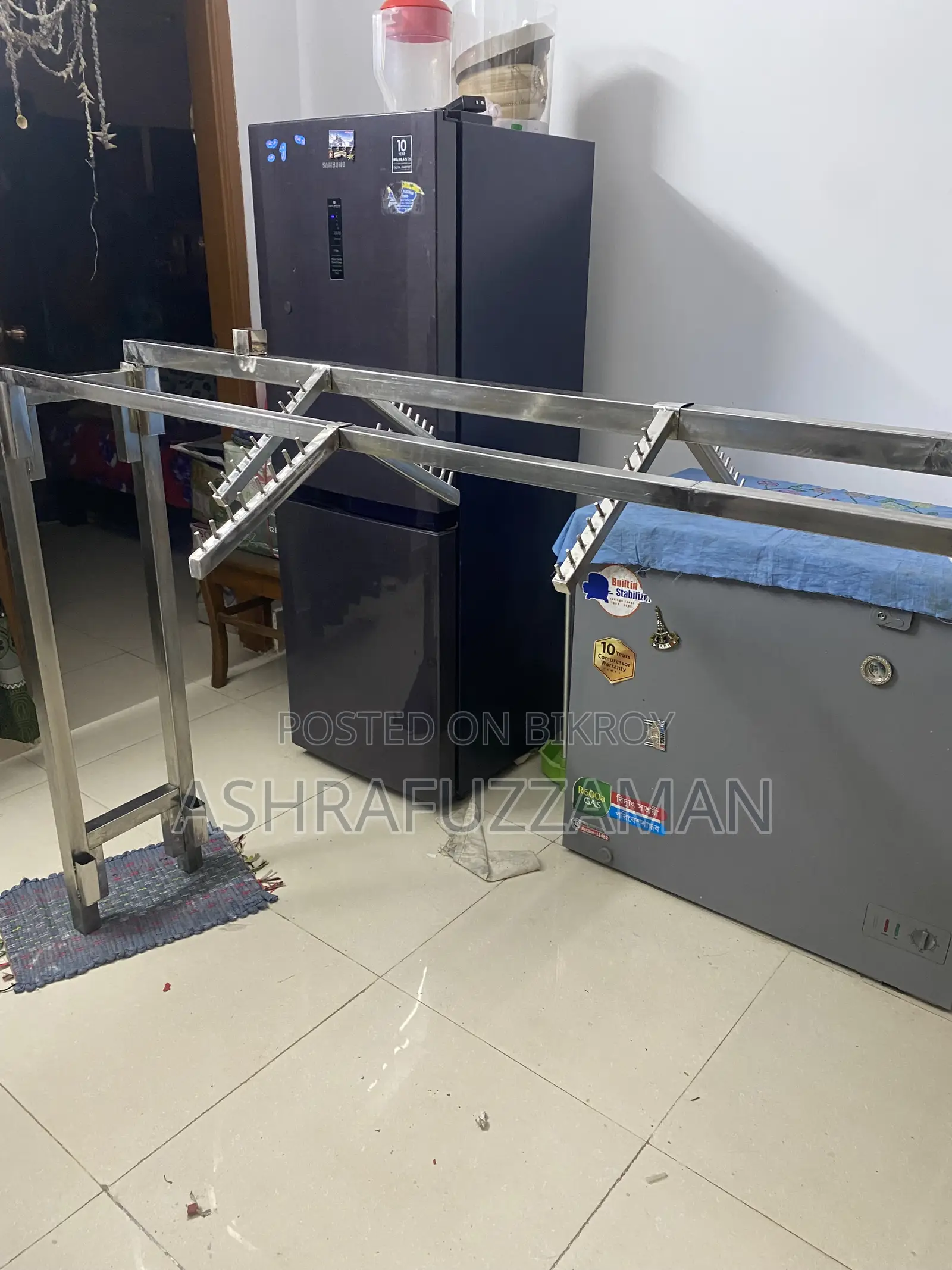Rack for displaying clothes in shop for sale