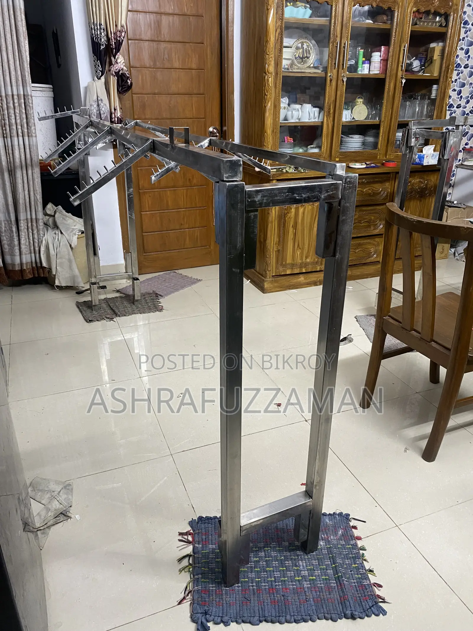 Rack for displaying clothes in shop for sale