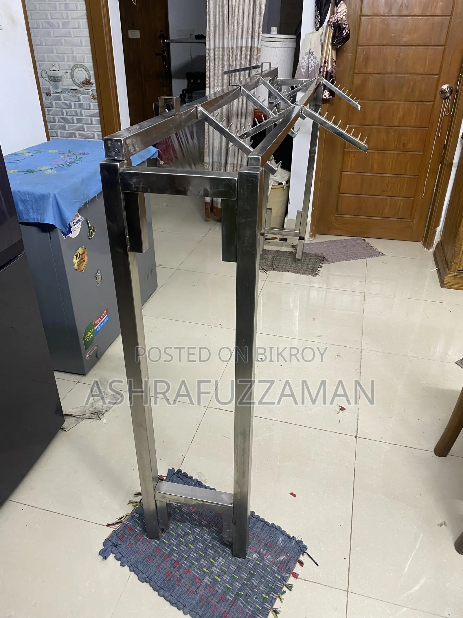 Rack for displaying clothes in shop for sale