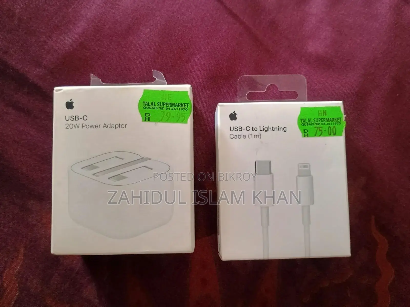 Apple USB C 20W Power Adapter/Cable From Dubai