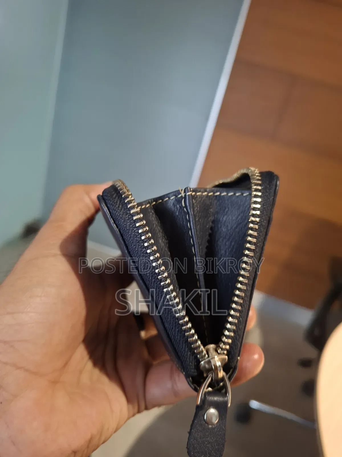 Exclusive Zipper Wallet. Navy