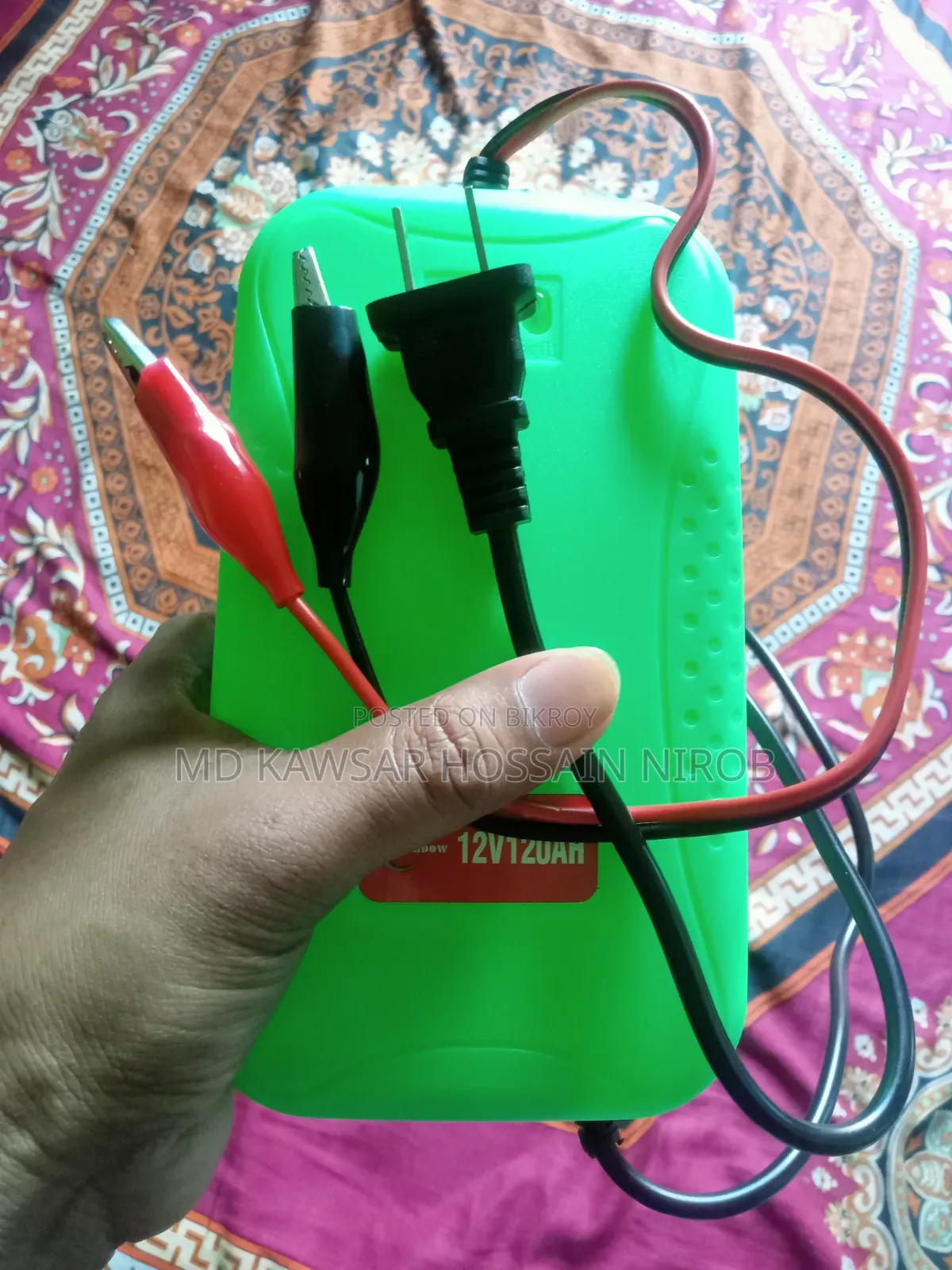 12 Volt battery charger will be sold.
