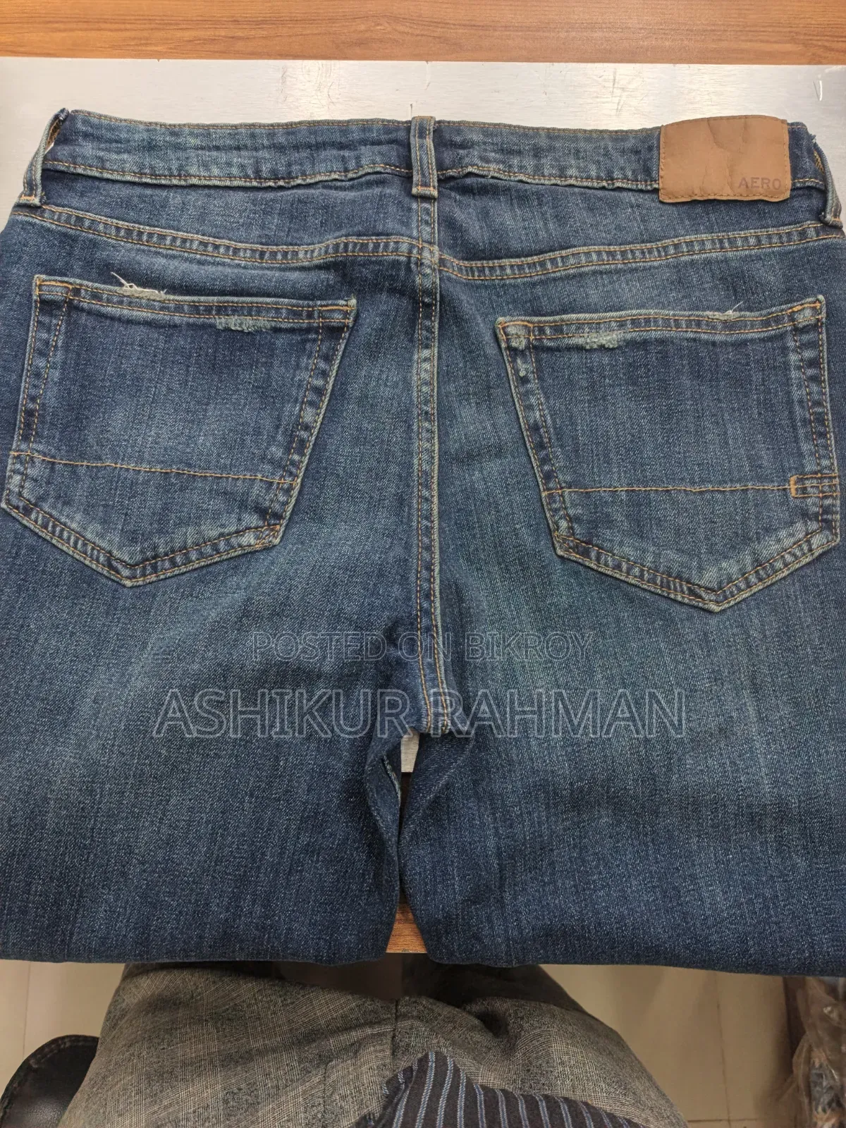 Aeropostale Men's Straight Fit Blue Jeans