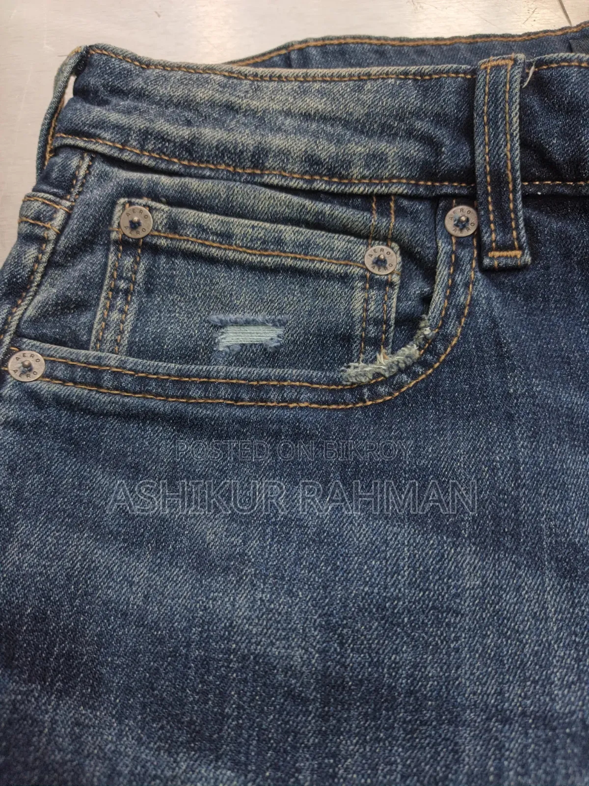 Aeropostale Men's Straight Fit Blue Jeans