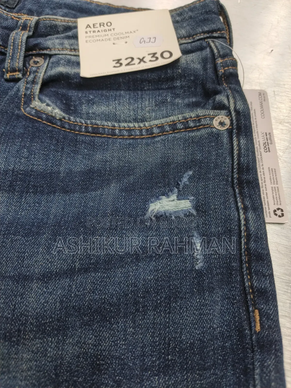 Aeropostale Men's Straight Fit Blue Jeans