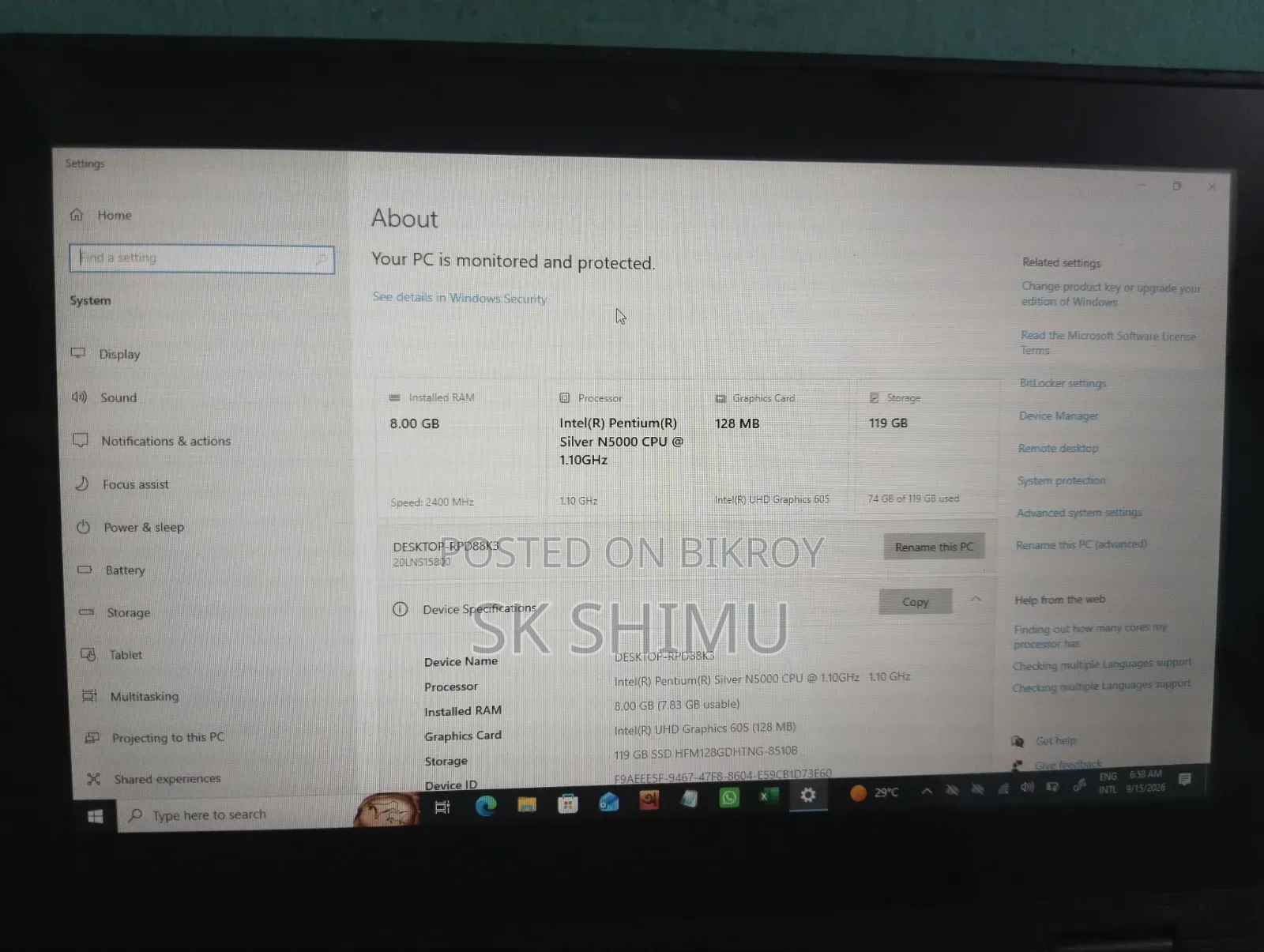 Laptop Lenovo Yoga 11e 8GB Intel Pentium SSD 128GB