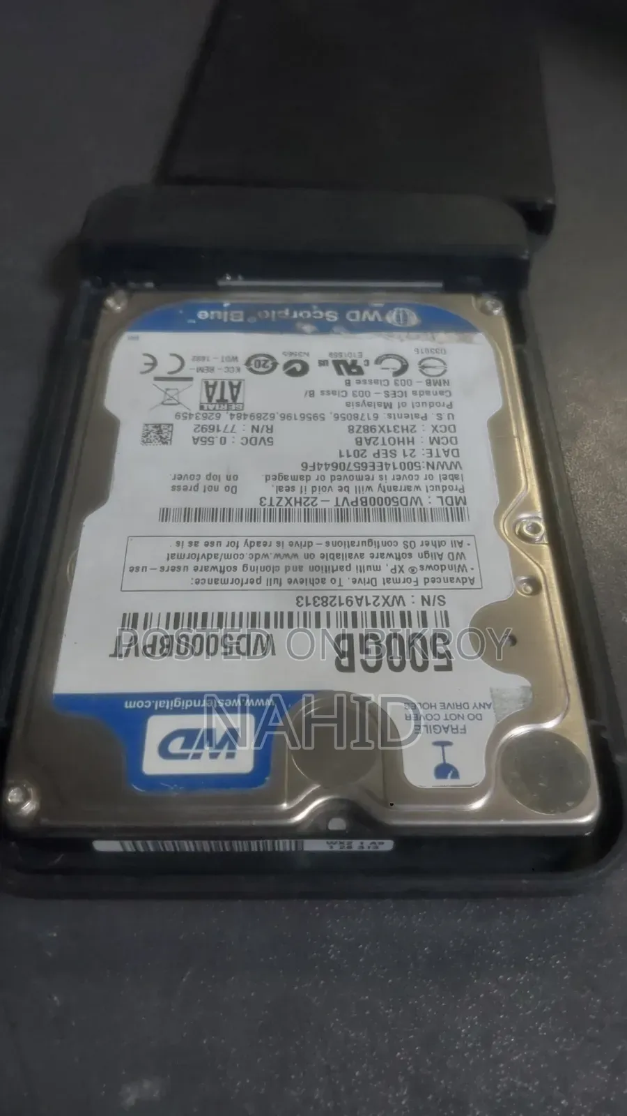 500gb Laptop HDD With Hard Drive Enclosure
