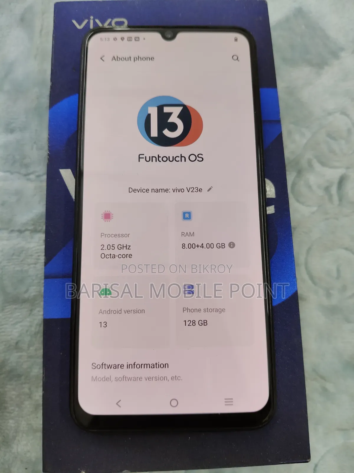 Vivo V23 128 GB Black