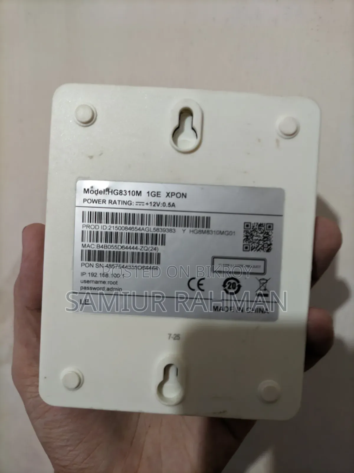 Huawei Hg8310 1ge XPON ONU