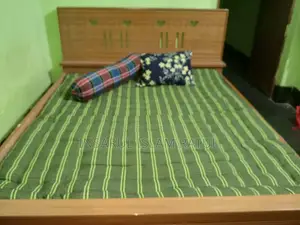 Bed With Mattress and Pillows Bolster
