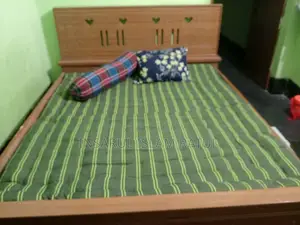 Bed With Mattress and Pillows Bolster