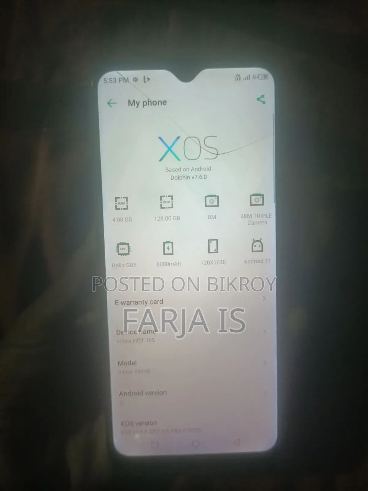 Infinix Hot 10S 128 GB Purple