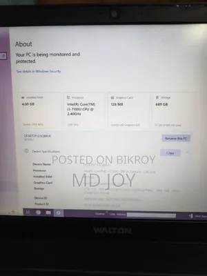 Laptop 4GB Intel Core i3 HDD+SSD 750GB