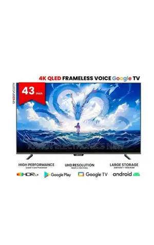 QLED TV Voice Control 4K UHD Smart Android Sony Plus 43'' Inch