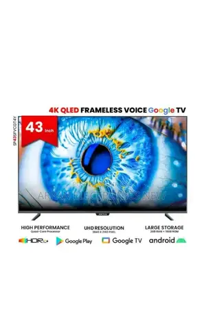 QLED TV Voice Control 4K UHD Smart Android Sony Plus 43'' Inch