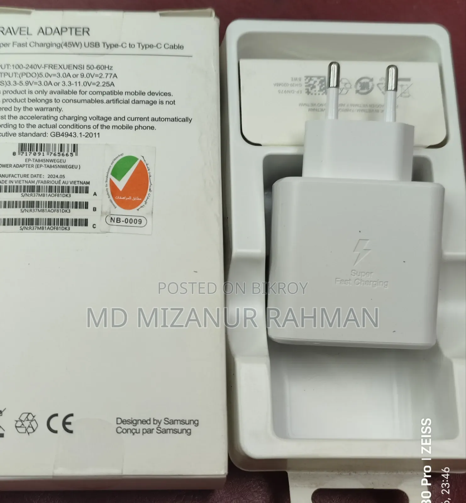 Samsung 45w Super Fast Charger