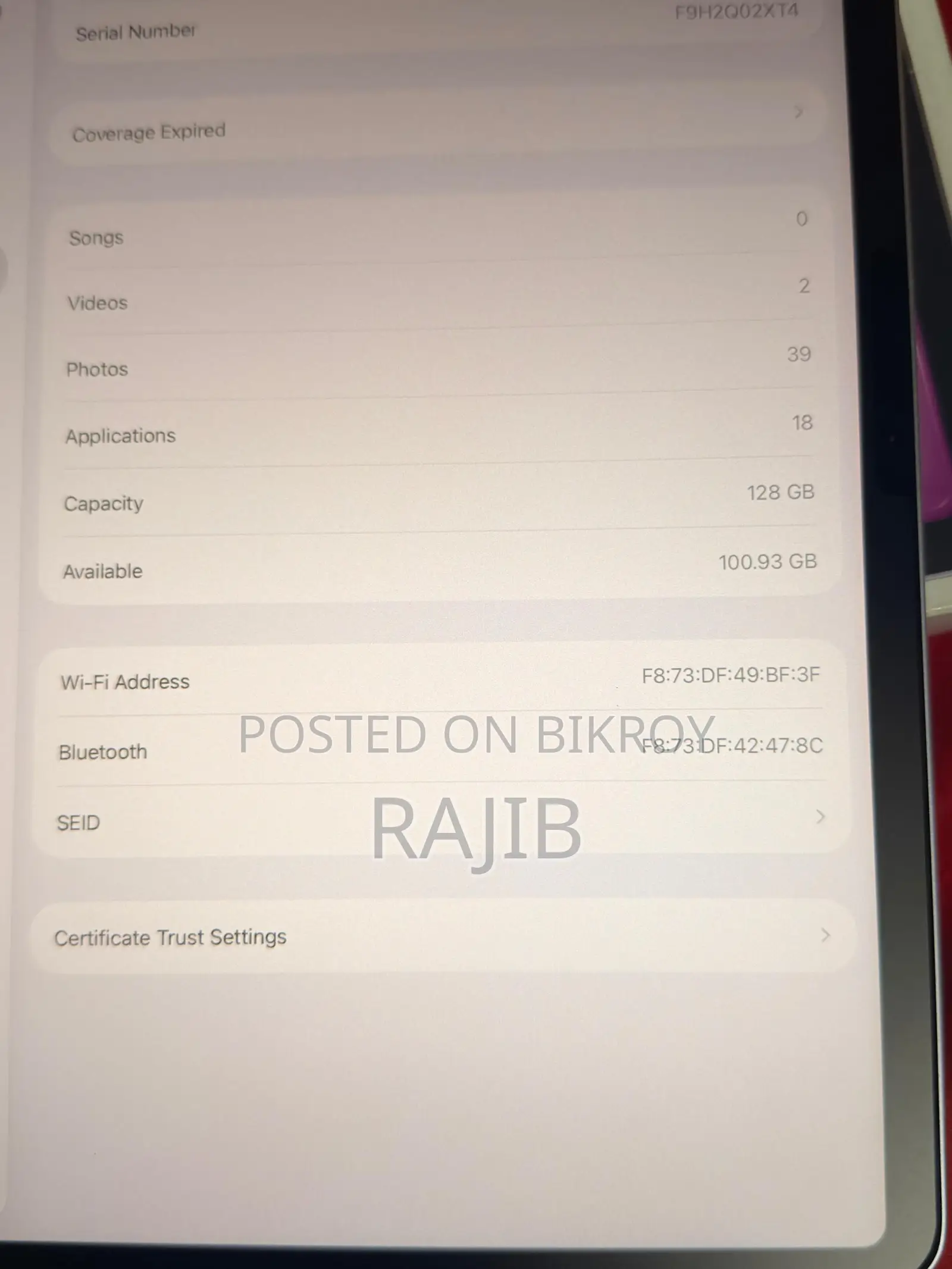 Apple iPad Air 13 (2026) 128 GB Silver