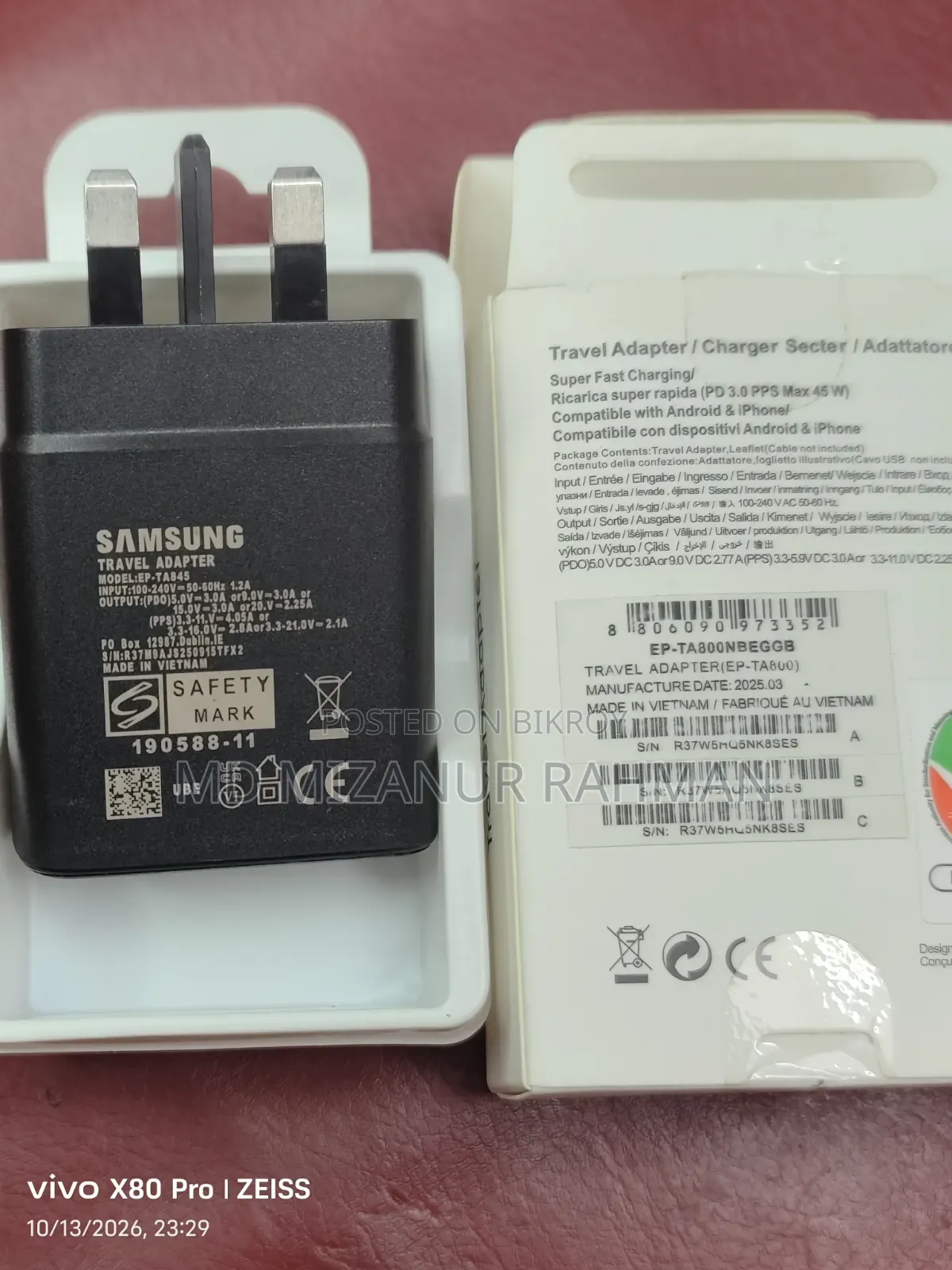 Samsung 45W Super Fast Charger Adapter