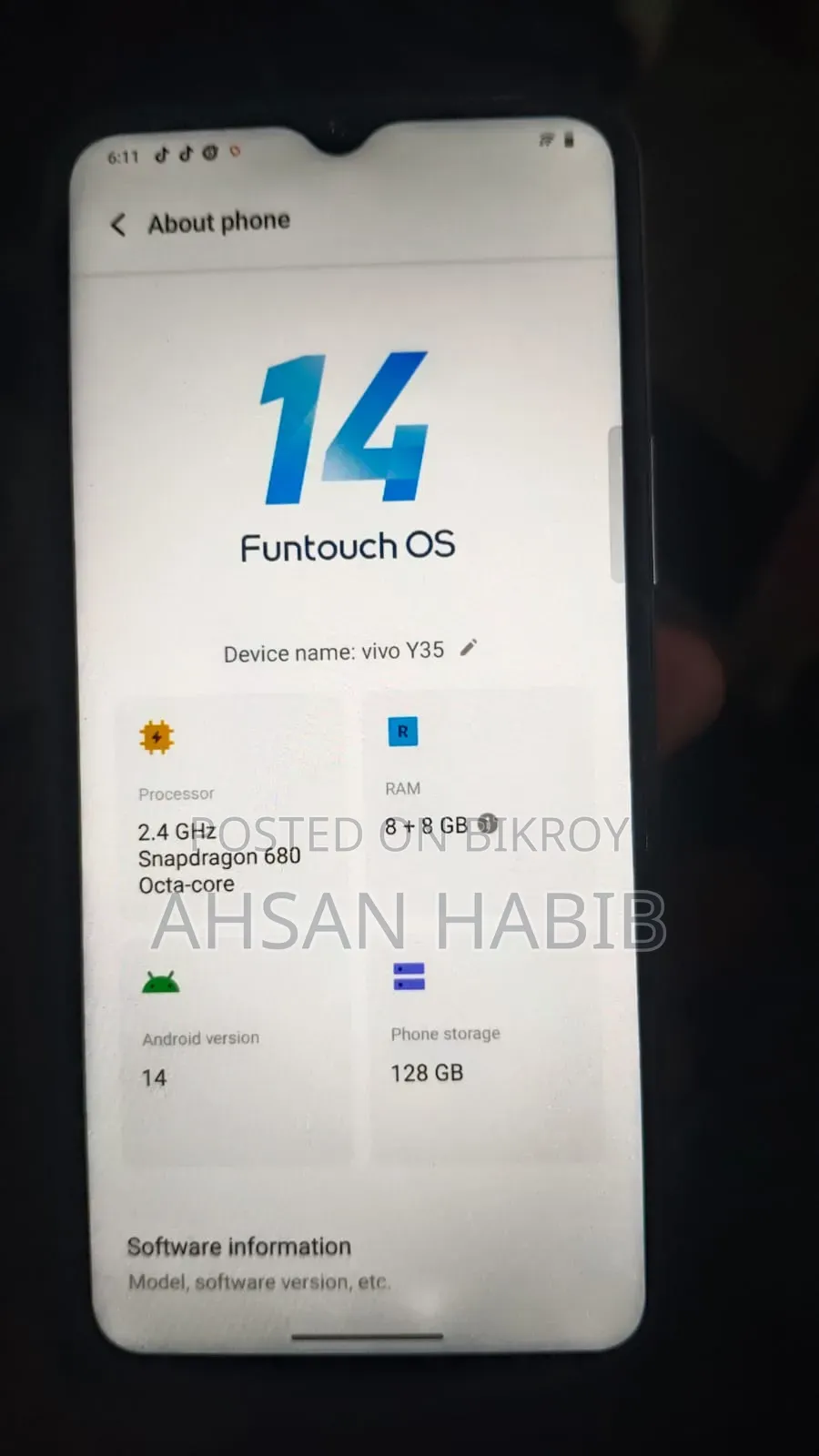 Vivo Y35 ১২৮ জিবি