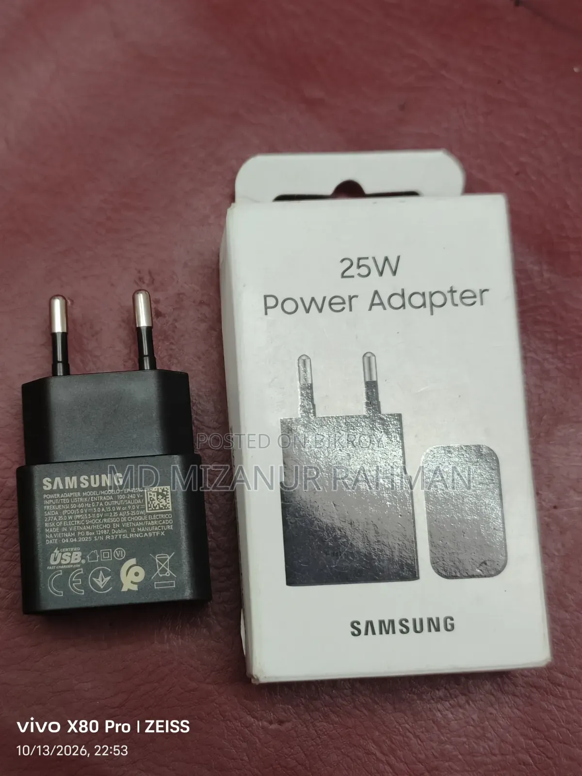 Samsung 25w Original Super Fast Charger Adopter