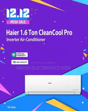 Haier 1.6 TON Inverter Type Air Conditioner.