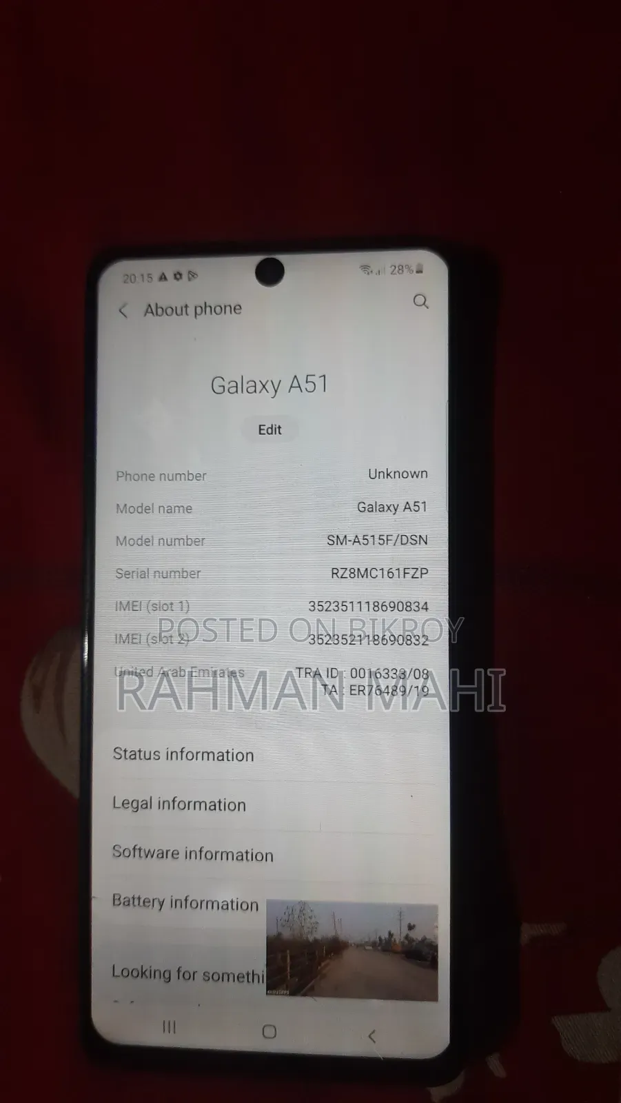Samsung Galaxy A51 128 GB White