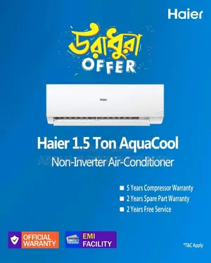 Haier Non Inverter 1.5 Ton 100% Full 18000 BTU Capacity