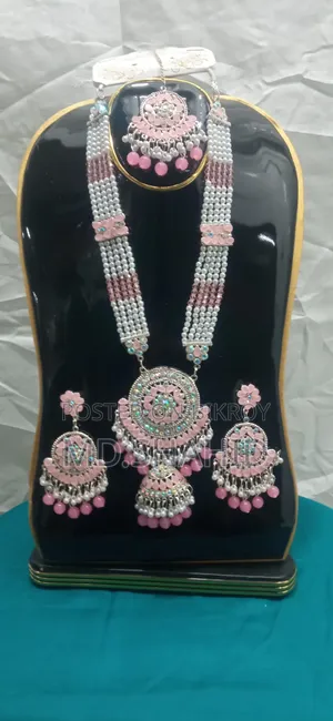 Elegant Pink & White Pearl Bridal Jewelry Set – Wedding & Party