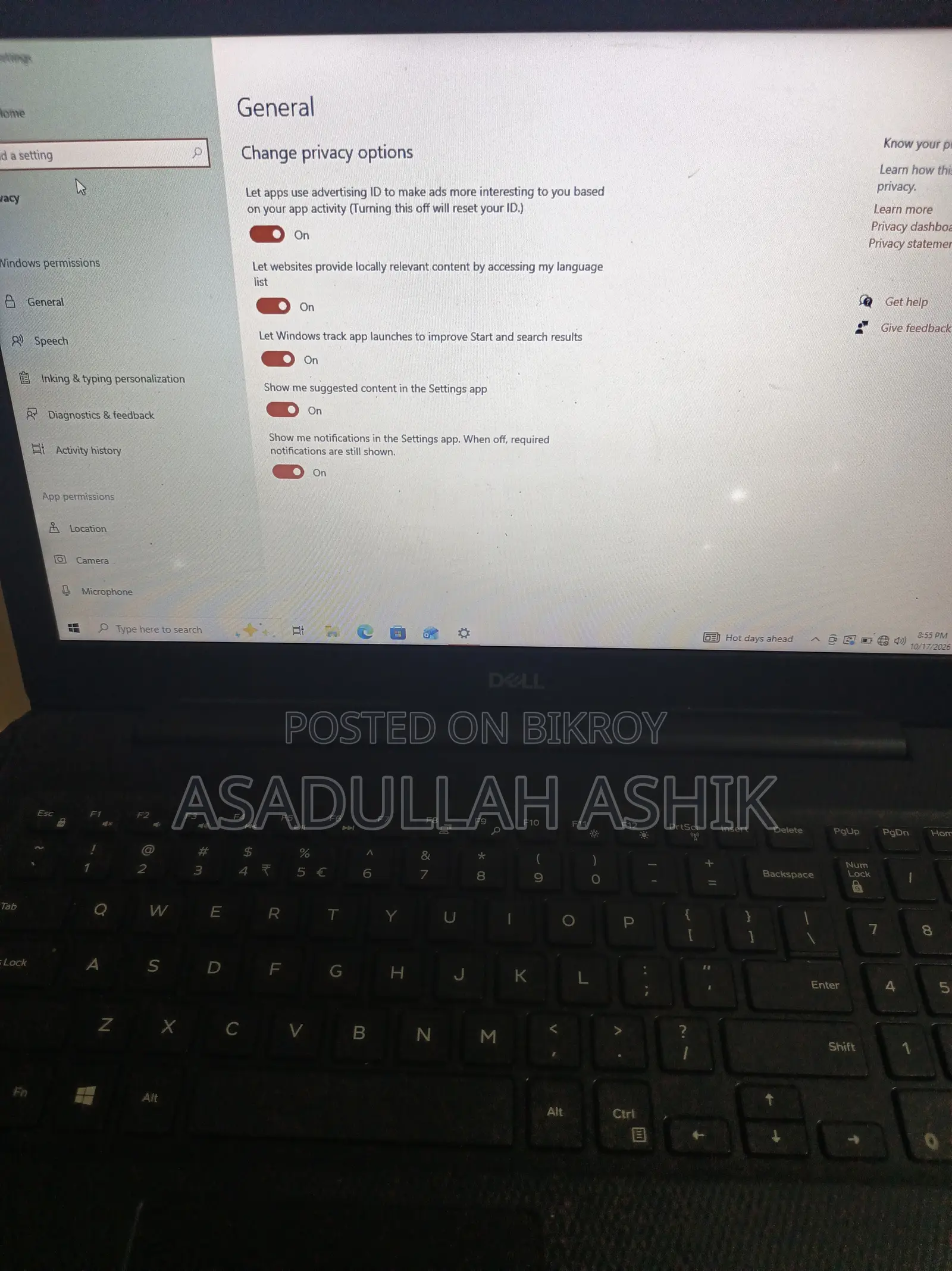 Laptop Dell Inspiron 15 3580 4GB HDD 500GB