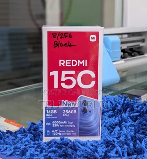 New Xiaomi Redmi 15C 4G 256 GB Black