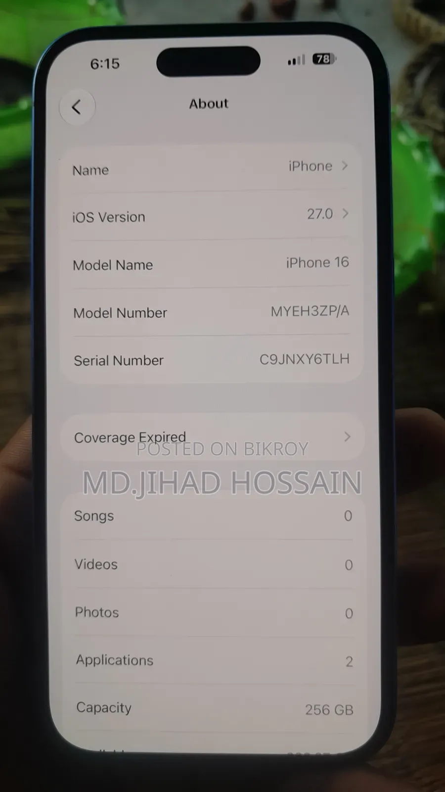 Apple iPhone 16 256 GB Bronze