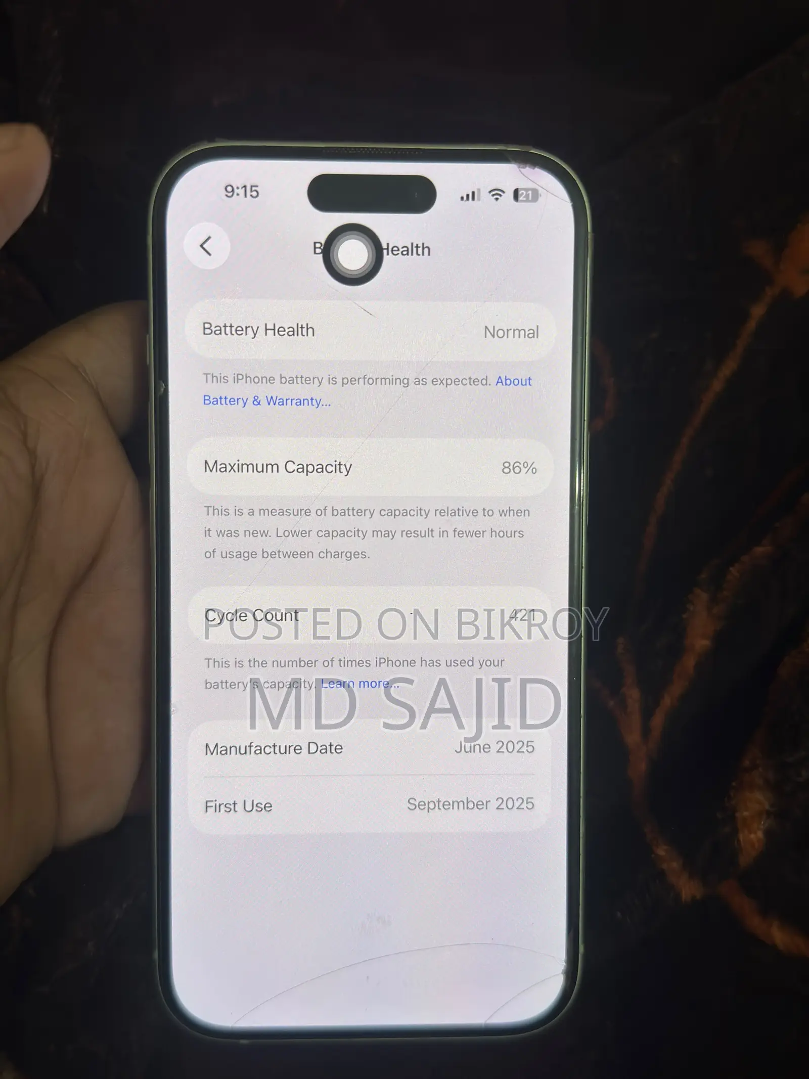 Apple iPhone 15 128 GB Green