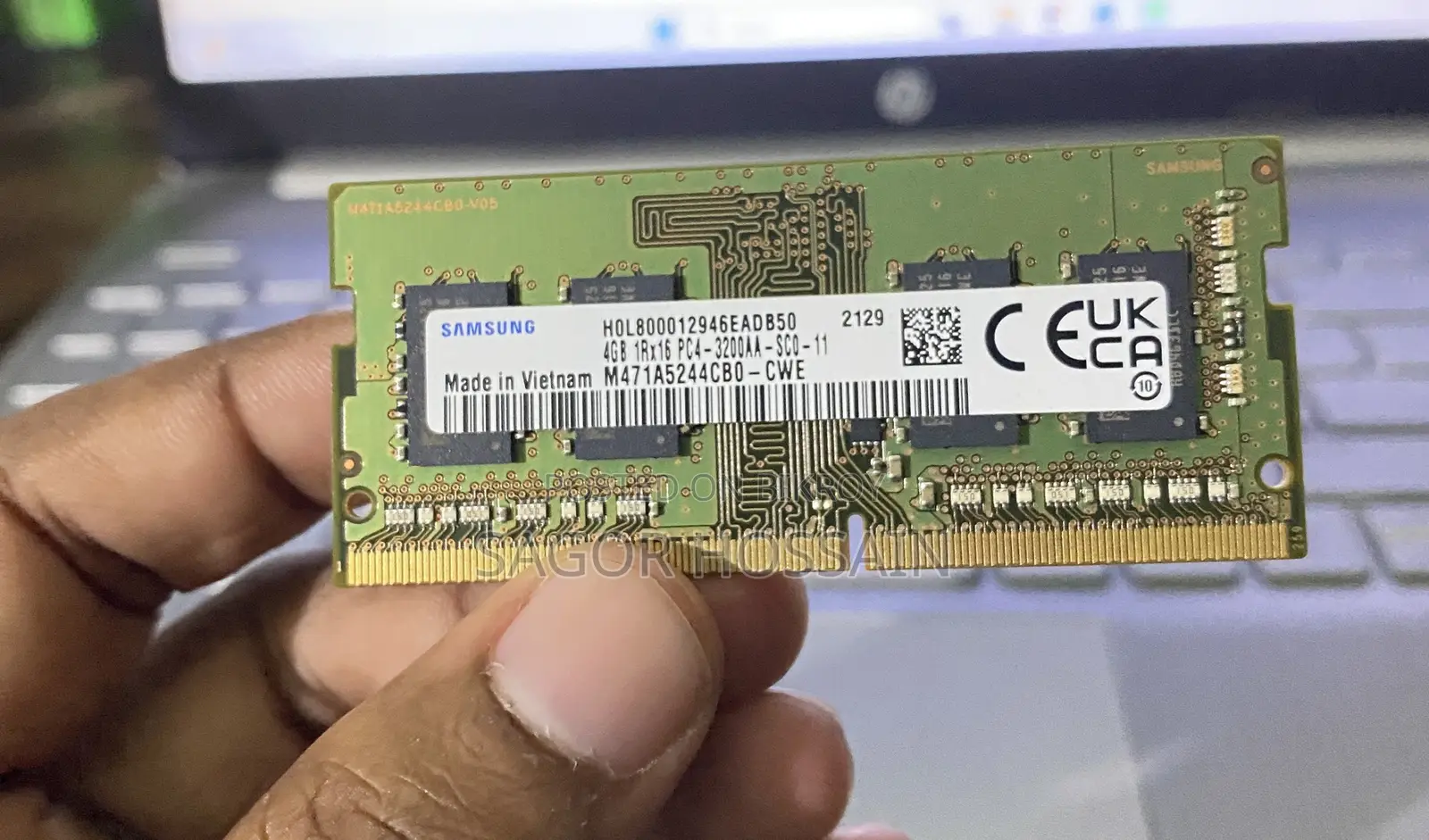 Samsung Original 4GB DDR4 3200MHz Laptop RAM