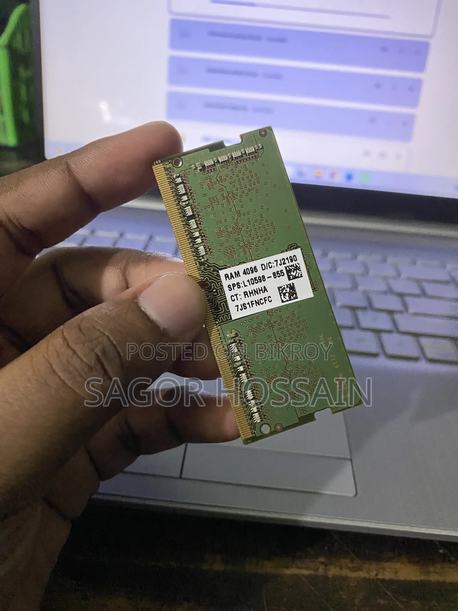 Samsung Original 4GB DDR4 3200MHz Laptop RAM