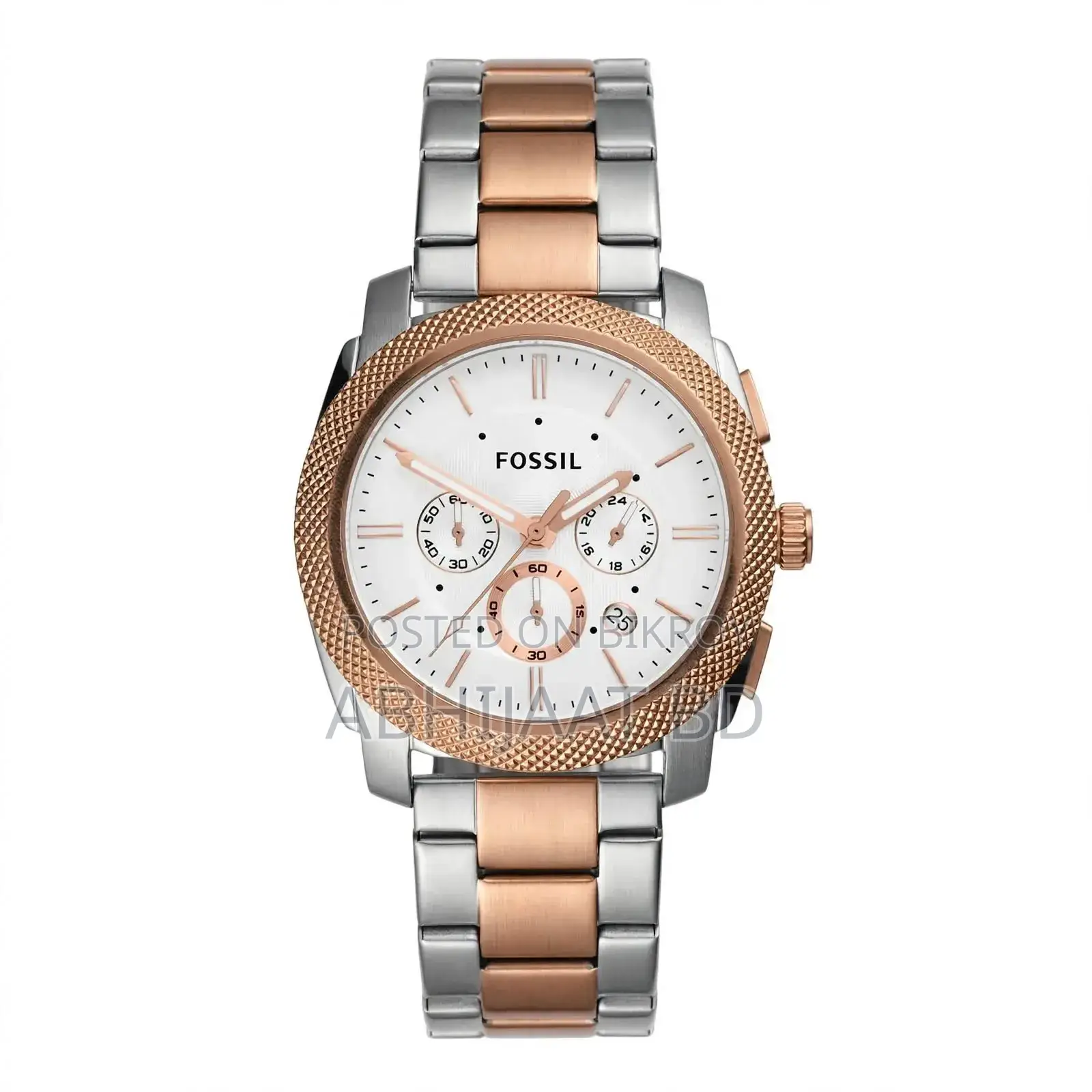 FOSSIL Chronograph Watch for Men With Tin Box & Bag