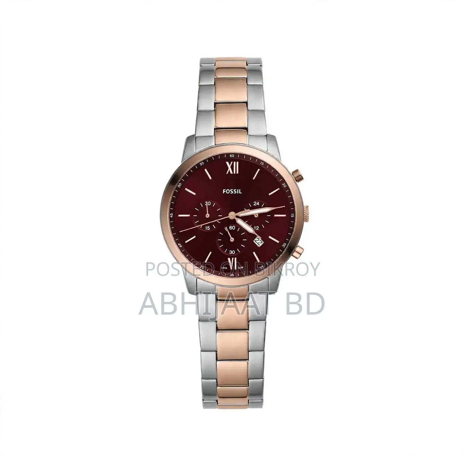 FOSSIL Chronograph Watch for Men With Tin Box & Bag