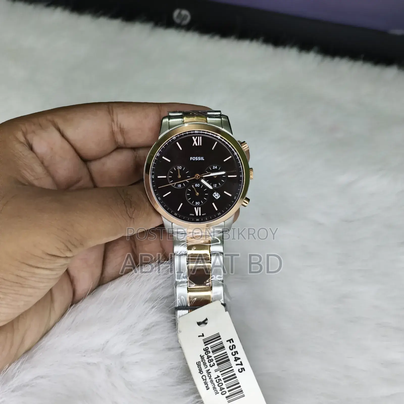 FOSSIL Chronograph Watch for Men With Tin Box & Bag