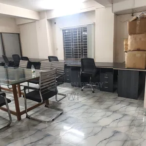 Five tables. One conference table. Twenty chairs of two types. One small super table